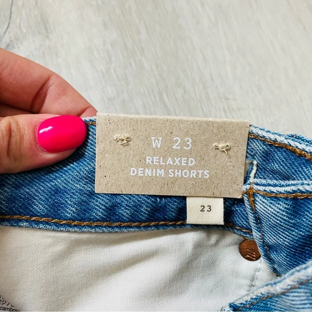 Madewell Relaxed Denim Shorts Blue Sz 23